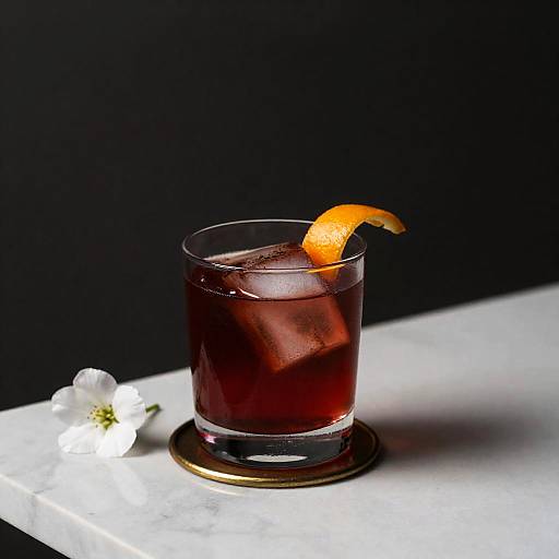 Old Fashioned Cocktail with Orange Twist