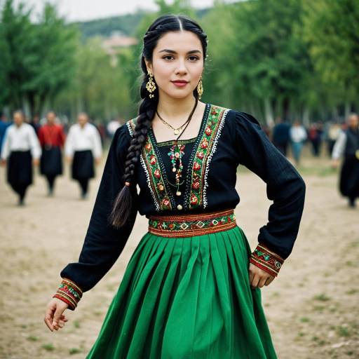 Turkish Folk Dance Costume with Jewelry