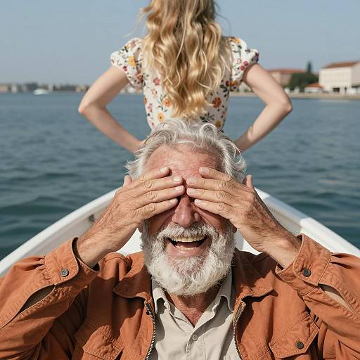 Joyful Moments on a Sunlit Boat