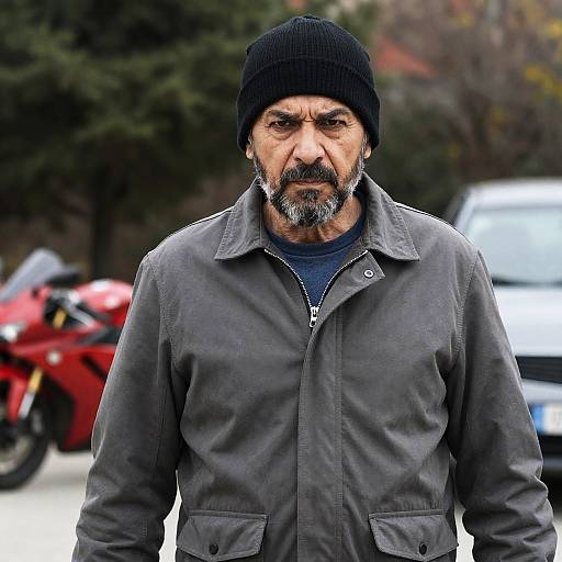 Mysterious Man in Outdoor Setting