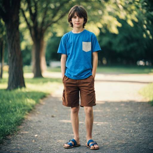 Casual Outdoor Boy in Shorts Costume