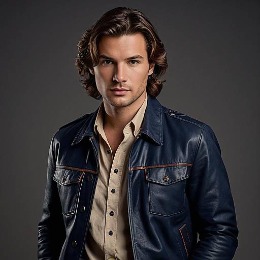 Portrait of Man in Leather Jacket