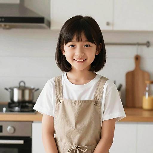 Photorealistic Cute Girl in Kitchen