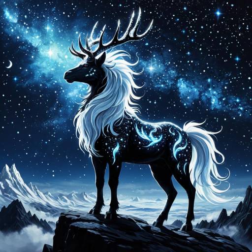 Cosmic Kirin with Luminous Antlers