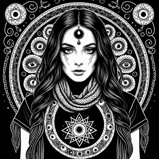 Serpent Goddess Occult T-shirt Design Serpent Goddess Occult T-shirt Design