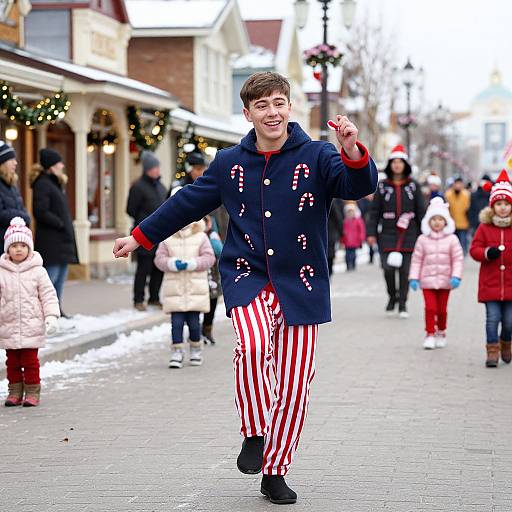 Festive Candy Cane Dance Parade