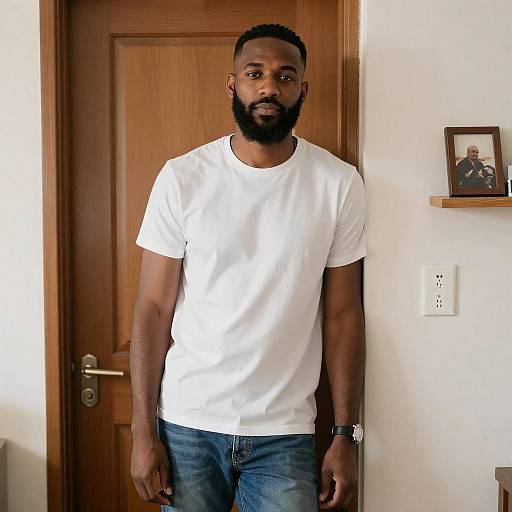 Bearded Man in Doorway Scene