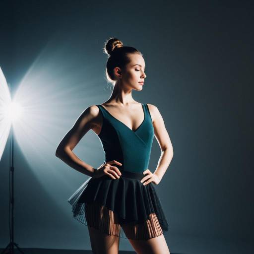 Ballerina in Leotard with Bun Hairstyle Ballerina in Leotard with Bun Hairstyle