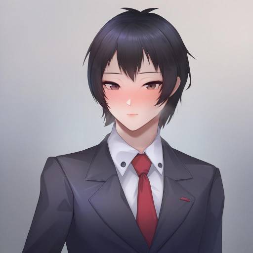 Illustration of Adachi tooru, persona in the style of Rebe11