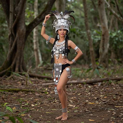Tribal Dance Outfit in Forest