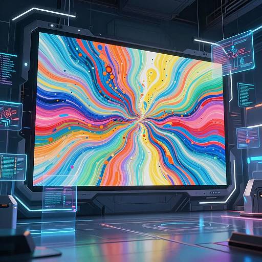 AI Creating Colorful Abstract Art