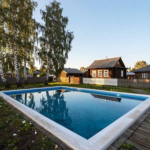 Russian Countryside Pool Scene