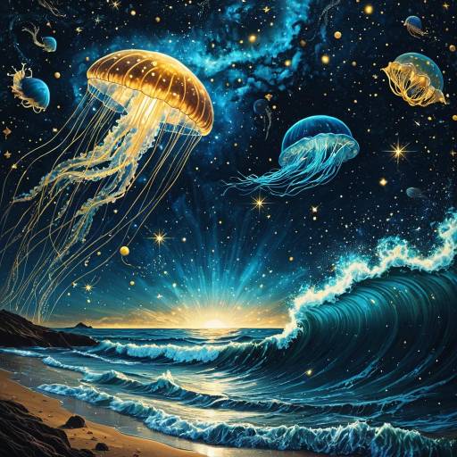 Ethereal Cosmic Ocean in McDonald's Style Ethereal Cosmic Ocean in McDonald's Style