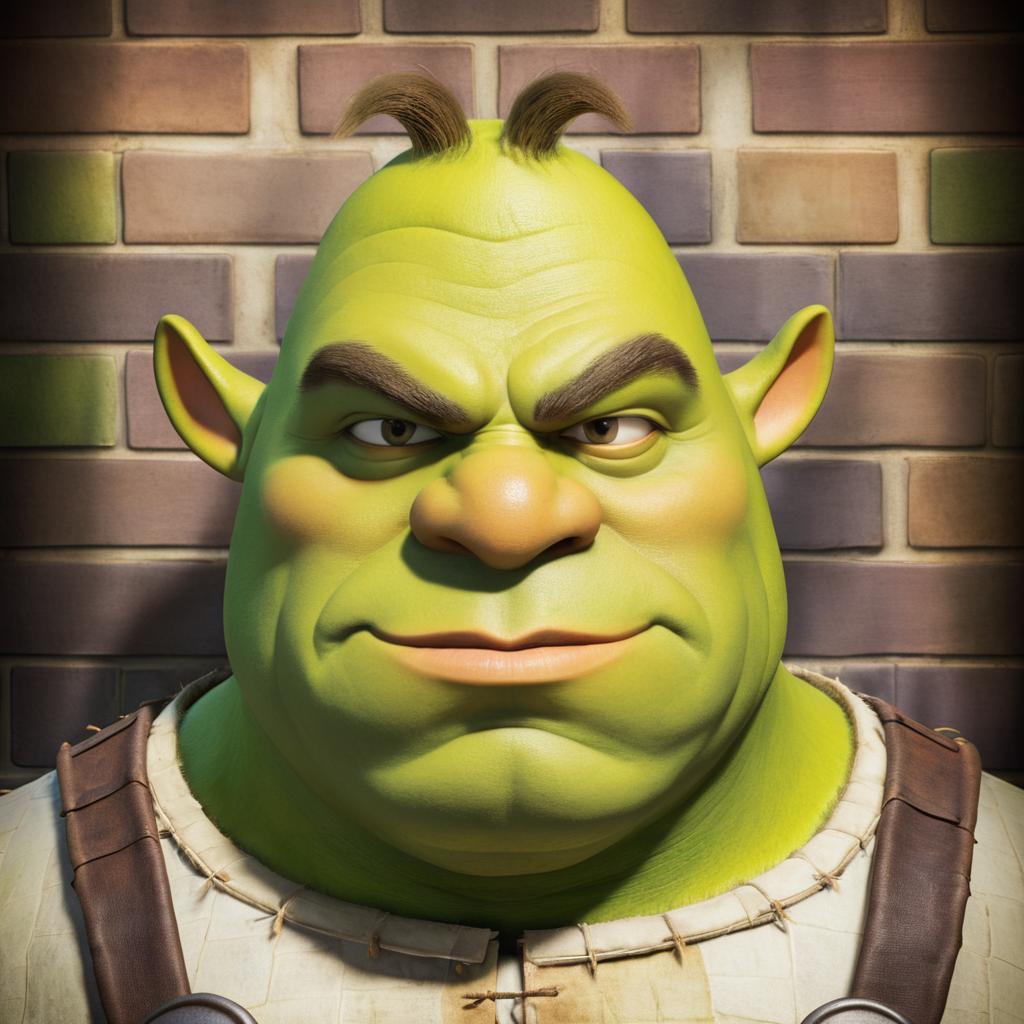 Grumpy Shrek's Hilarious Mugshot Moment