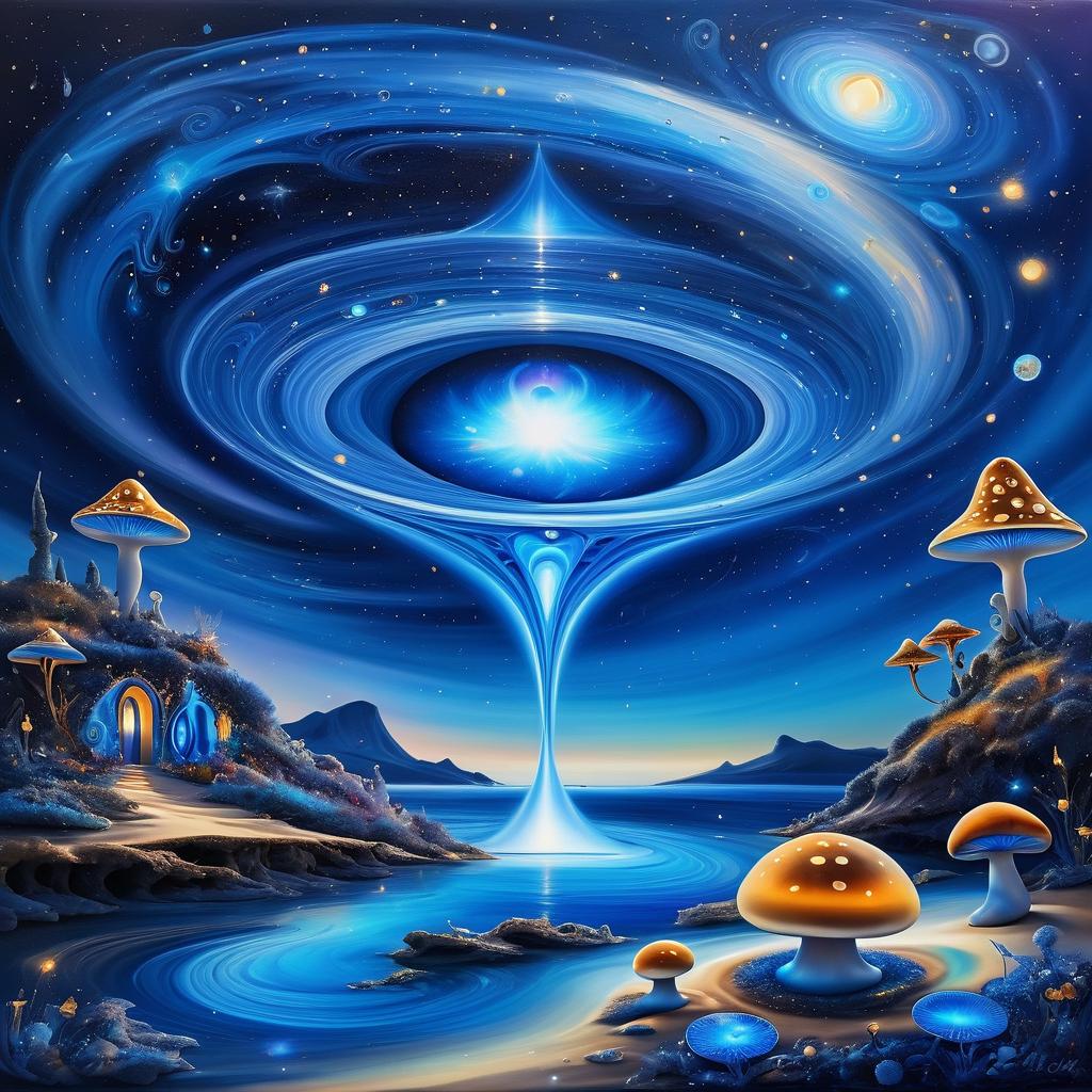 Mystical Oil Painting Inspired by Dalí