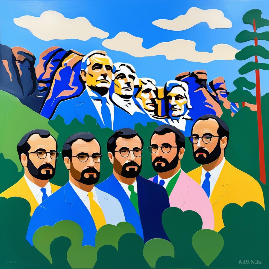 Matisse-Inspired Oil Painting of Rushmore