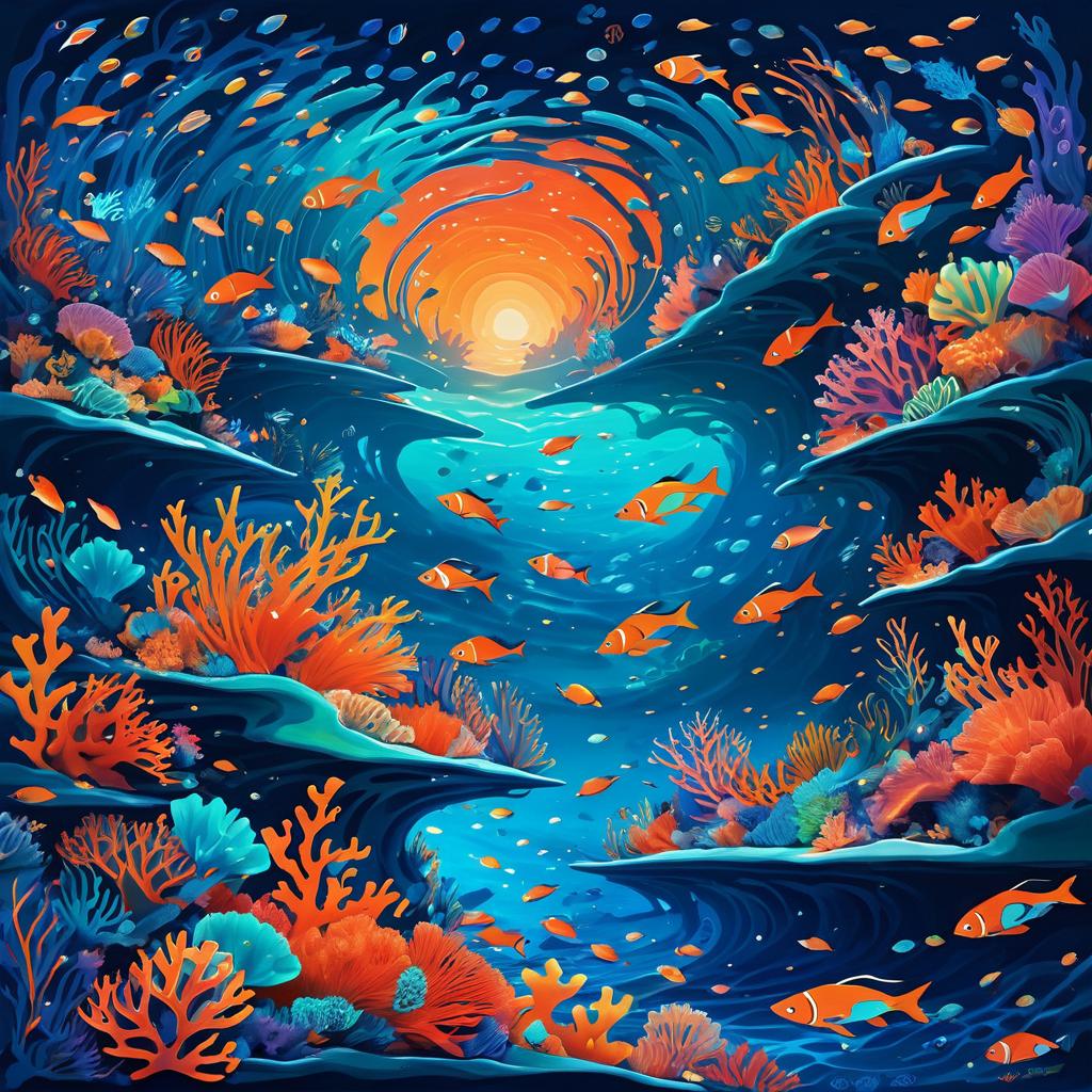 Vibrant Twilight Coral Reef Fantasy