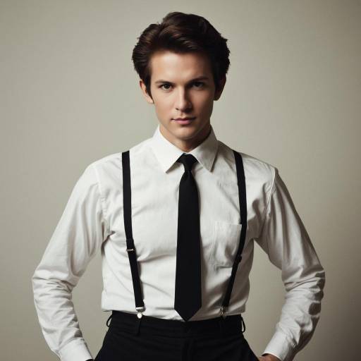 Young man in vintage style formal attire
