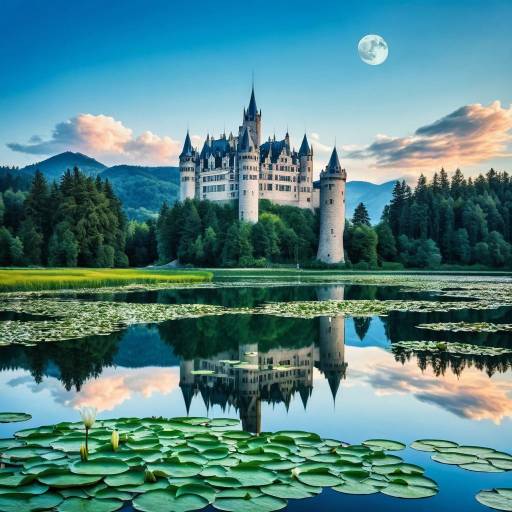 Fantasy Landscape with Castle and Reflections