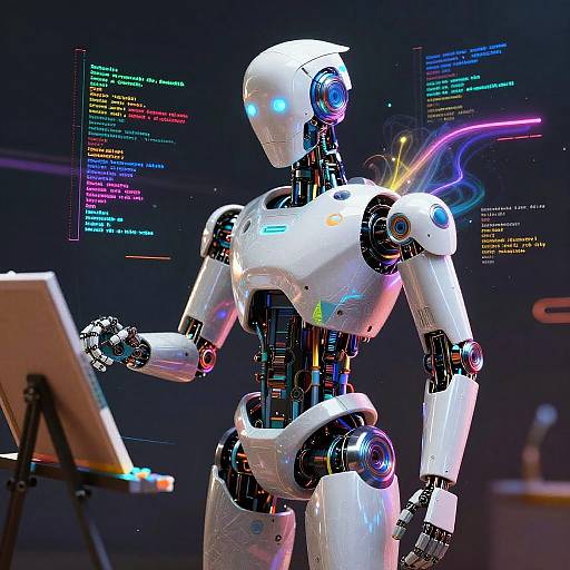AI Robot Painting Digital Masterpiece