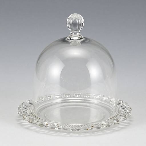 Vintage French Crystal Cheese Dome