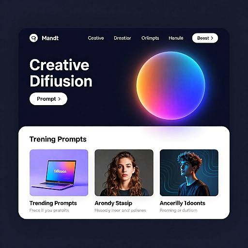 Futuristic Community Prompts Website Design