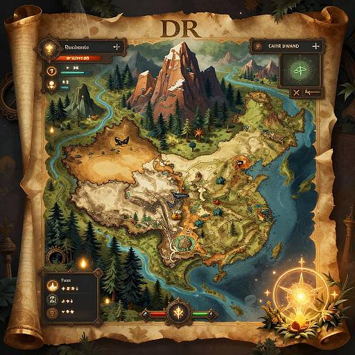 Mystical Fantasy Map Maker Interface