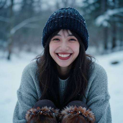 Cozy Winter Portrait with Smile