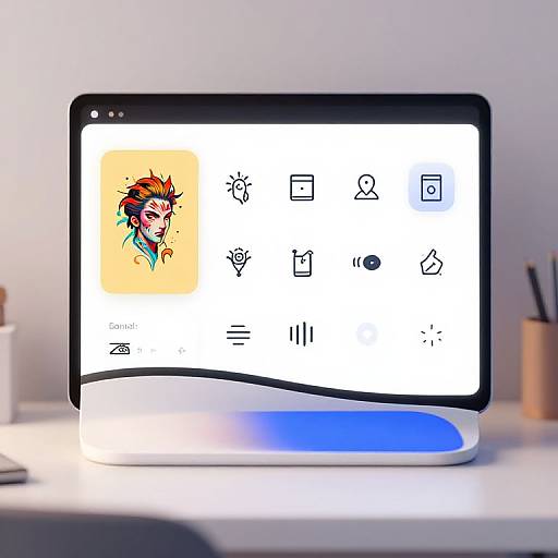 Futuristic Online Tattoo Design Interface