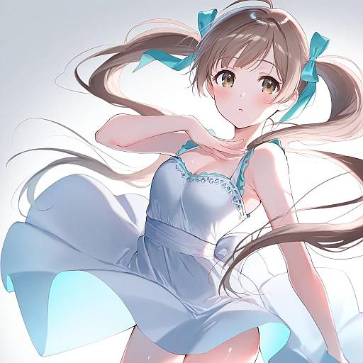 Illustration of Hakozaki serika, idolmaster in the style of Miwano rag