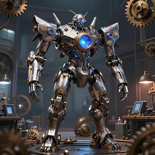 Futuristic Steampunk Hashira Workshop