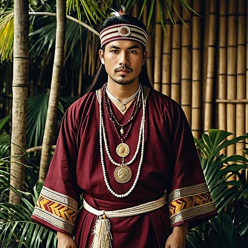 Man in Traditional Philippine Indigenous Attire