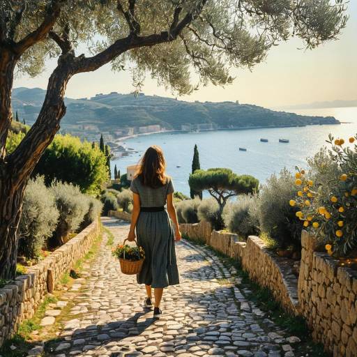 Impressionist: Woman with Flowers in Italy