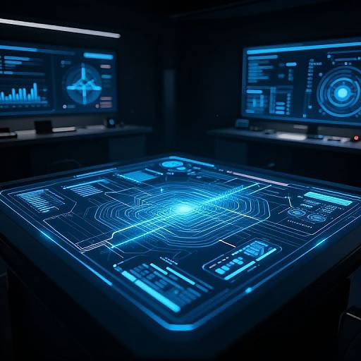 Futuristic 3D Data Visualization Dashboard