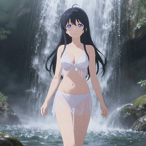 Dreamy Ecchi Astral Geisha Waterfall