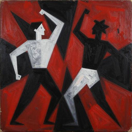 Surreal Abstract Painting of Conflict