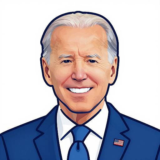 Minimalist Biden Clipart Illustration