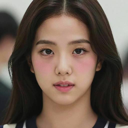 Portrait of Young Asian Woman with Natural Makeup