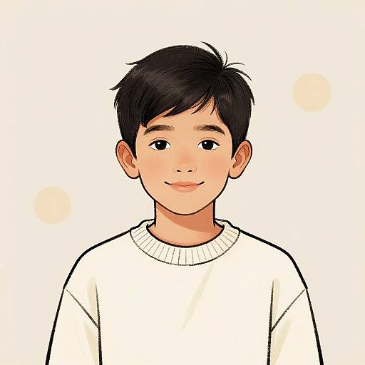 Soft Pastel Portrait of Young Boy