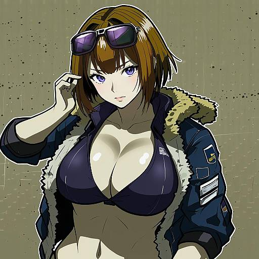 Illustration of Grizzly mkv (girls' frontline), girls' frontline in the style of Masayo (gin no ame)