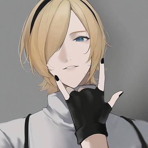 Illustration of Ash crimson, the king of fighters in the style of Joshua (shisanli934)