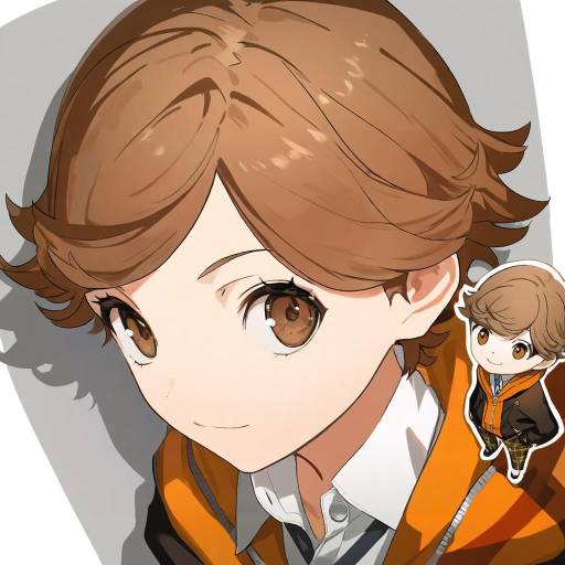 Illustration of Amada ken, persona in the style of Suna (s73d)