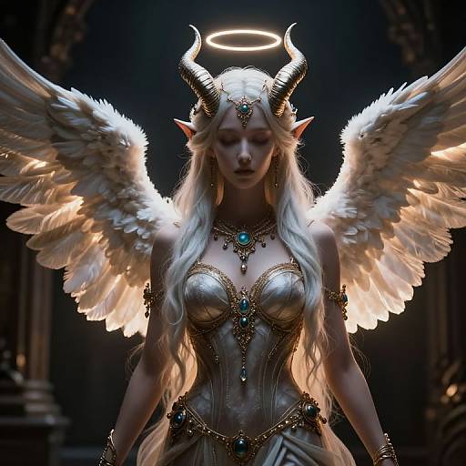 Ethereal Faceless Nephalem with Wings