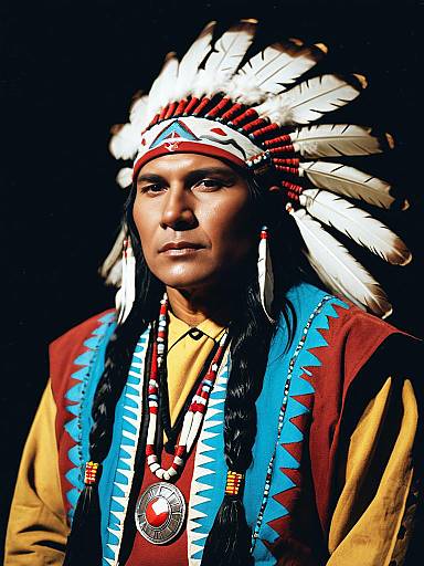 Photorealistic Native American Cosplay Portrait