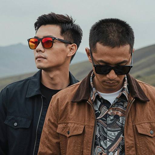 Collage of Two Sunglass-Clad Men