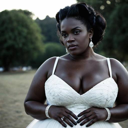 Elegant Plus Size Bride Outdoors