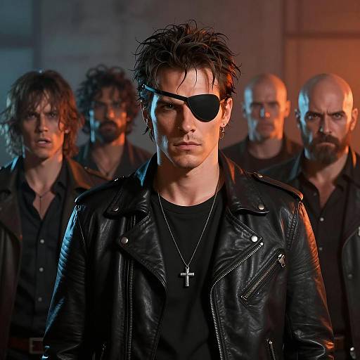 Five Intense Men in Digital Illustration