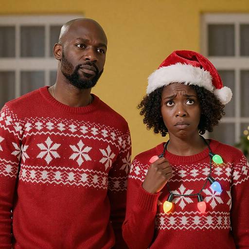 Festive African American Couple Photography