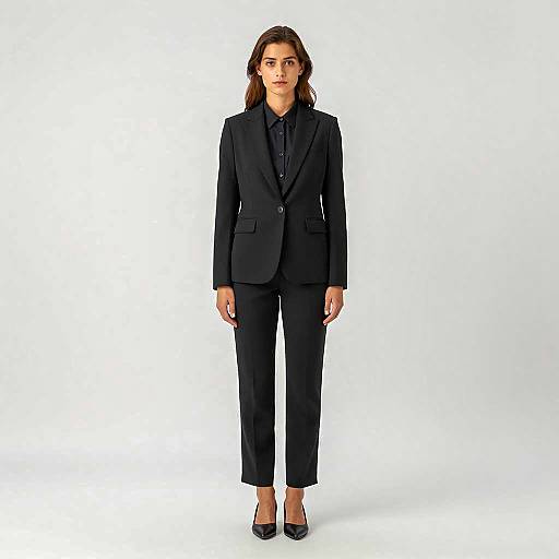Woman in Black Formal Business Suit