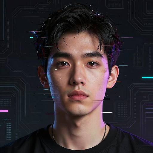 Cyberpunk Abstract Neon Portraits